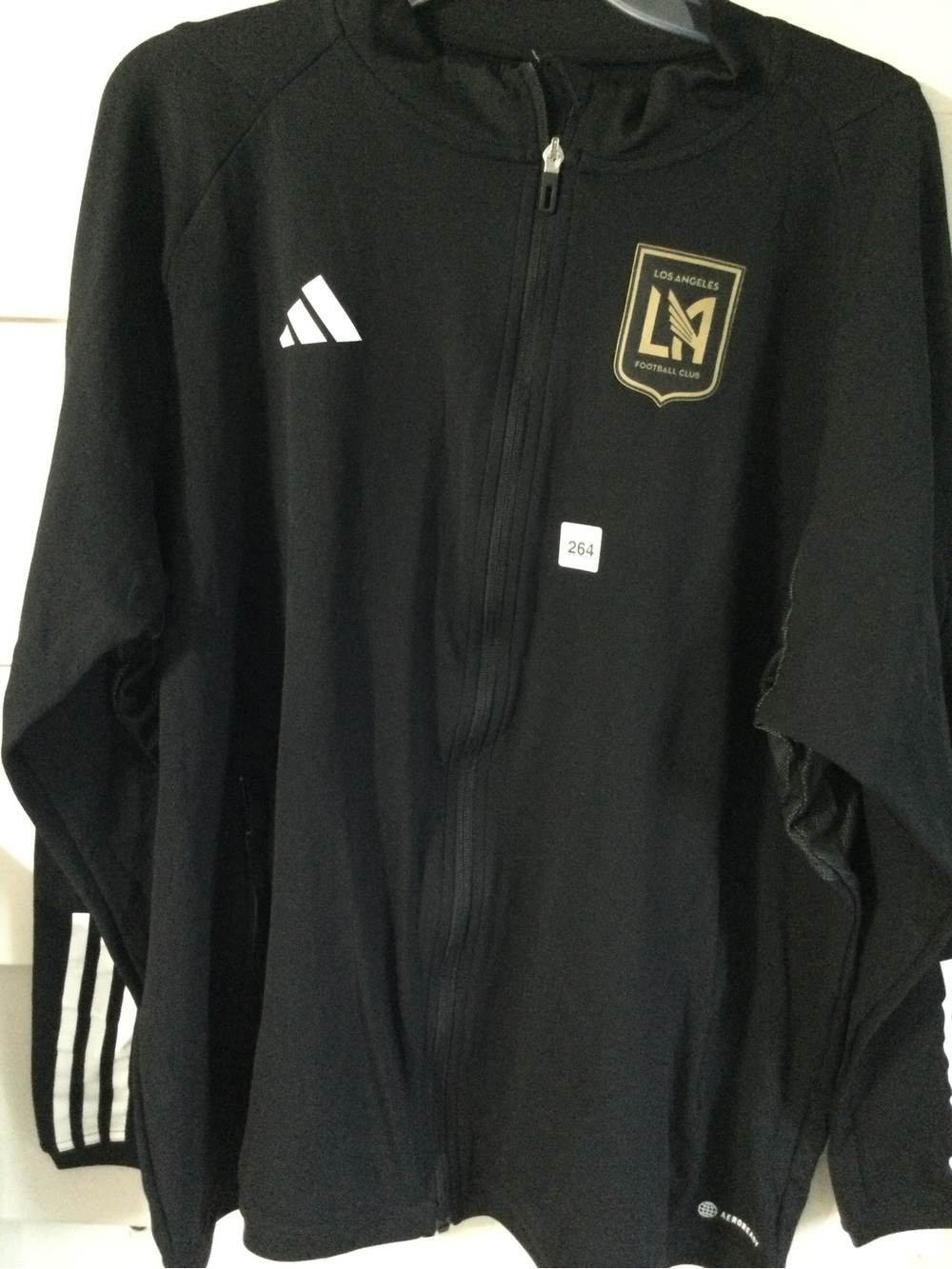 adidas Black Los Angeles FC Full-Zip Hoodie with Gold Crest
